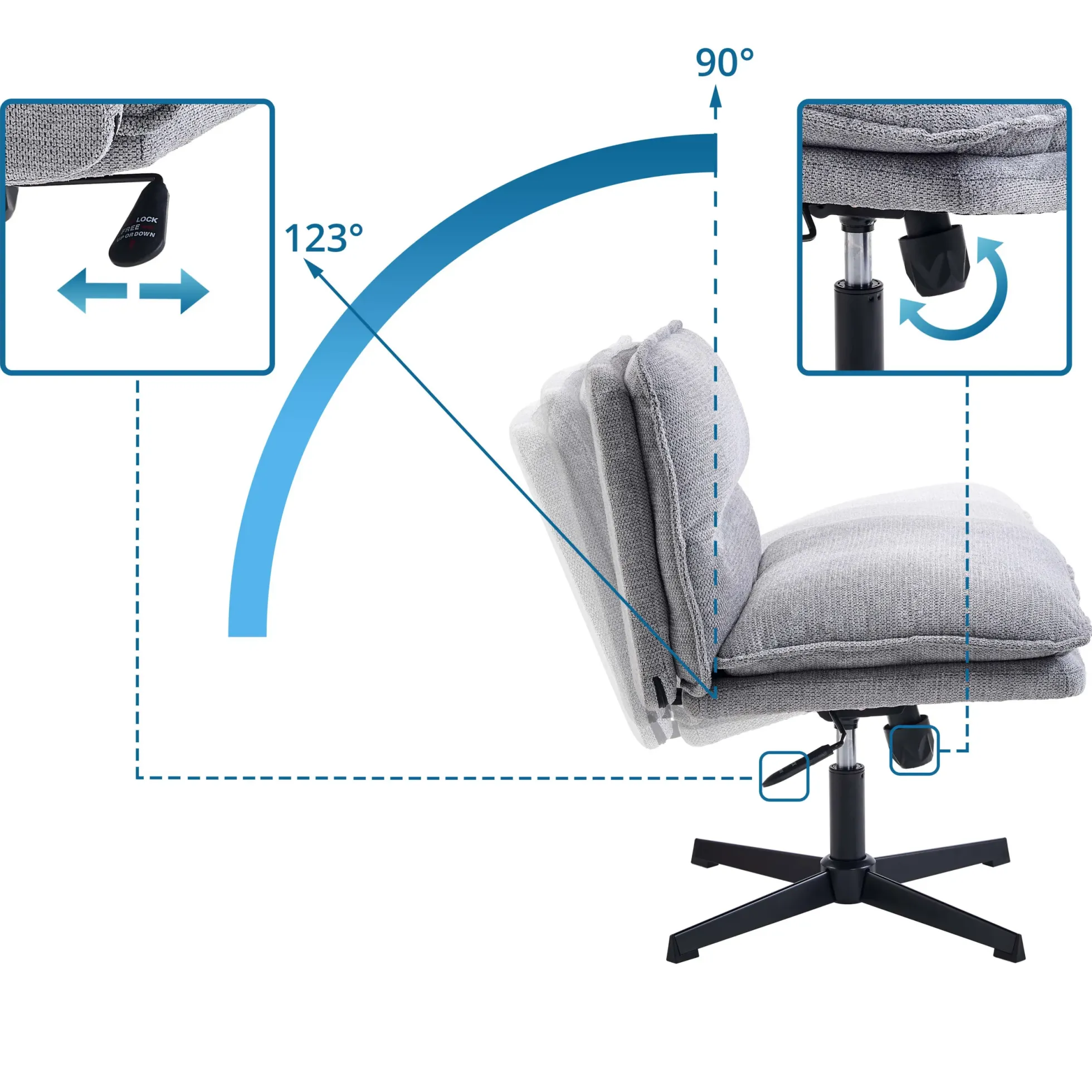Criss-Cross 20 - Loungesessel Dunkelgrau
