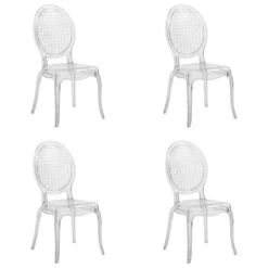 CRISTALIO | 4er Pack - Vierfußstuhl Transparent