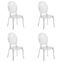 CRISTALIO | 4er Pack - Vierfußstuhl Transparent