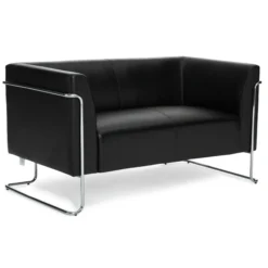 CURACAO | 2-Sitzer - Lounge Sofa Schwarz