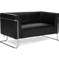 CURACAO | 2-Sitzer - Lounge Sofa Schwarz