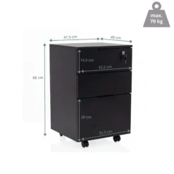 DAVIK - Rollcontainer Schwarz