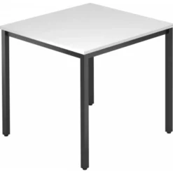 DORAN DQ08 D mit Vierkant-Rohr/Schwarz 80 x 80 Weiß