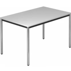 DORAN DR12 C mit Rund-Rohr/Chrom 120 x 80 Grau
