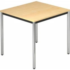 DORAN DR08 C mit Rund-Rohr/Chrom 80 x 80 Ahorn