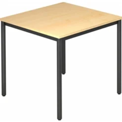 DORAN DR08 D mit Rund-Rohr/Schwarz 80 x 80 Ahorn