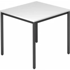 DORAN DR08 D mit Rund-Rohr/Schwarz 80 x 80 Weiß