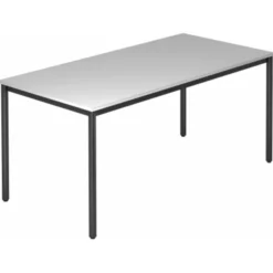 DORAN DR16 D mit Rund-Rohr/Schwarz 160 x 80 Weiß