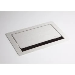 ELDATA0 | Steckdosenleiste (ohne Fräsung) | 3 x Steckdose | 2 x RJ45 - Zubehör Silber
