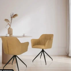 ELVERUM SPU - Esszimmerstuhl Cognac