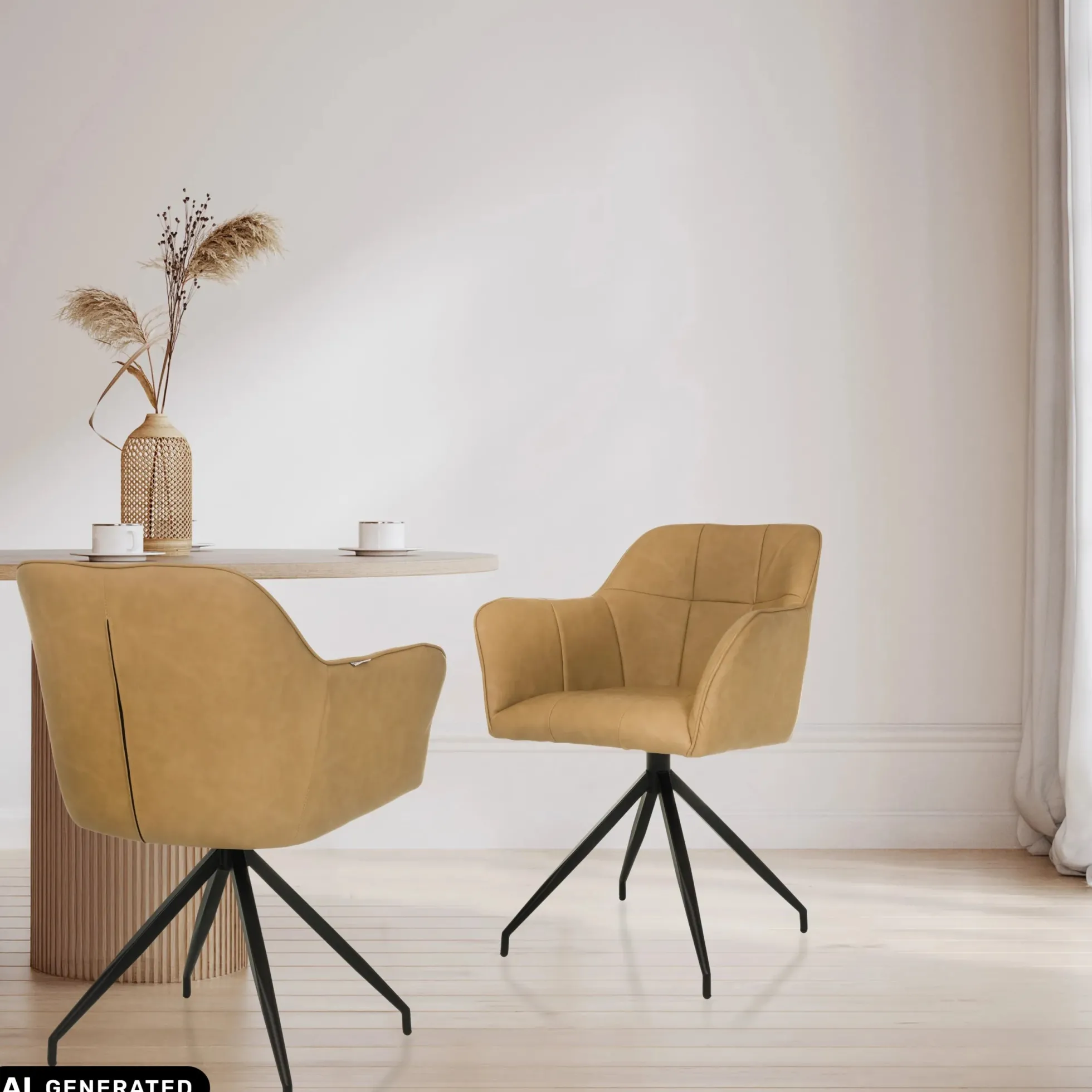 ELVERUM SPU - Esszimmerstuhl Cognac