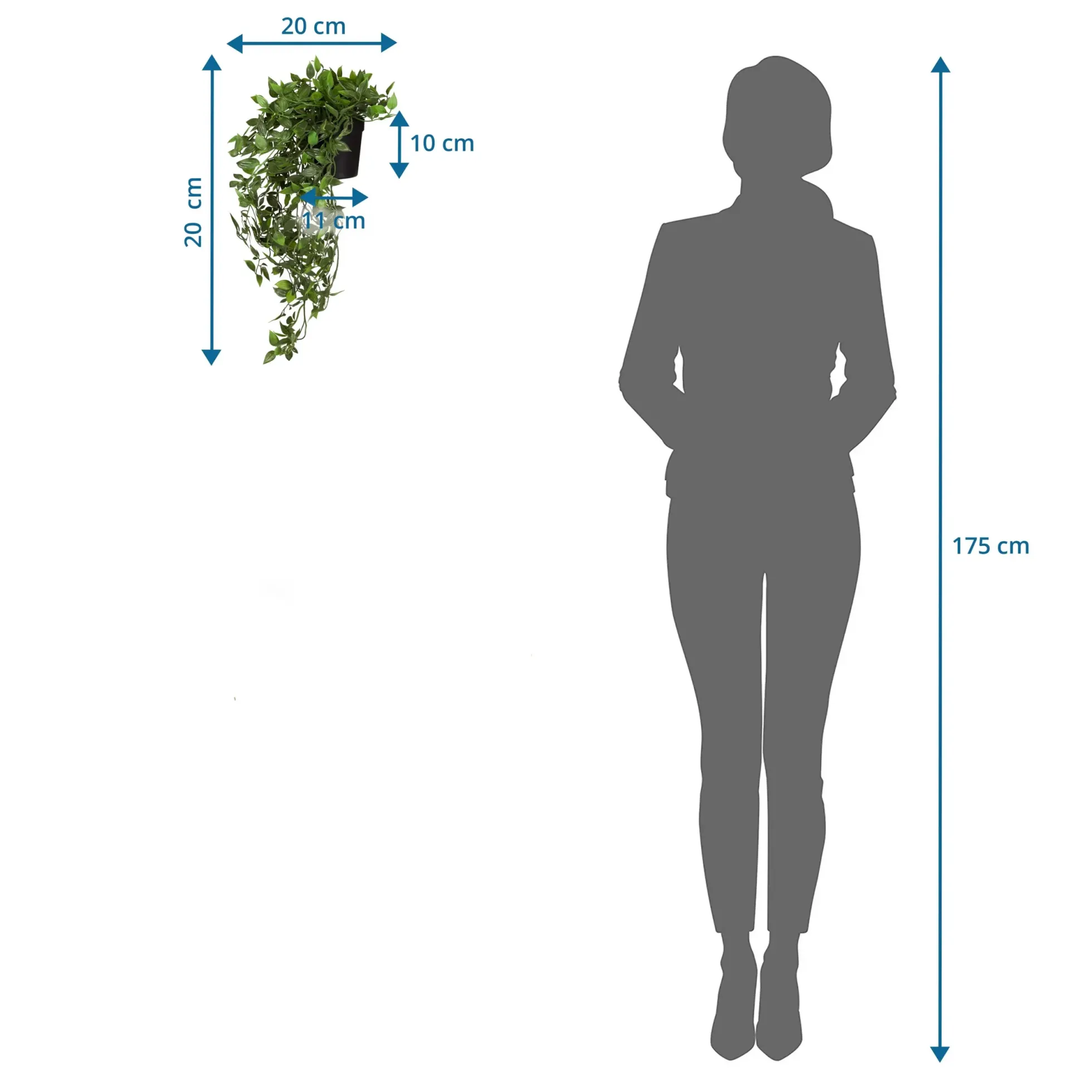 Epipremnum Climb - Kunstpflanze Grün