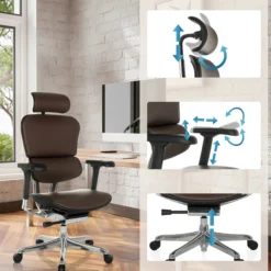 ERGOHUMAN GEN2 | Leder - Luxus Chefsessel Dunkelbraun