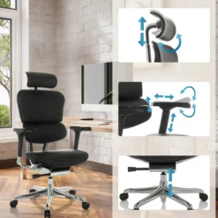 ERGOHUMAN GEN2 | Leder - Luxus Chefsessel Schwarz