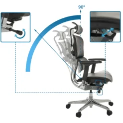 ERGOHUMAN GEN2 | Leder - Luxus Chefsessel Schwarz