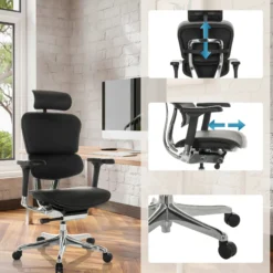 ERGOHUMAN GEN2 | Leder - Luxus Chefsessel Schwarz