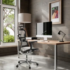 ERGOHUMAN GEN2 | Netz - Luxus Chefsessel Hellgrau