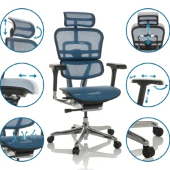 ERGOHUMAN GEN2 | Netz - Luxus Chefsessel Blau