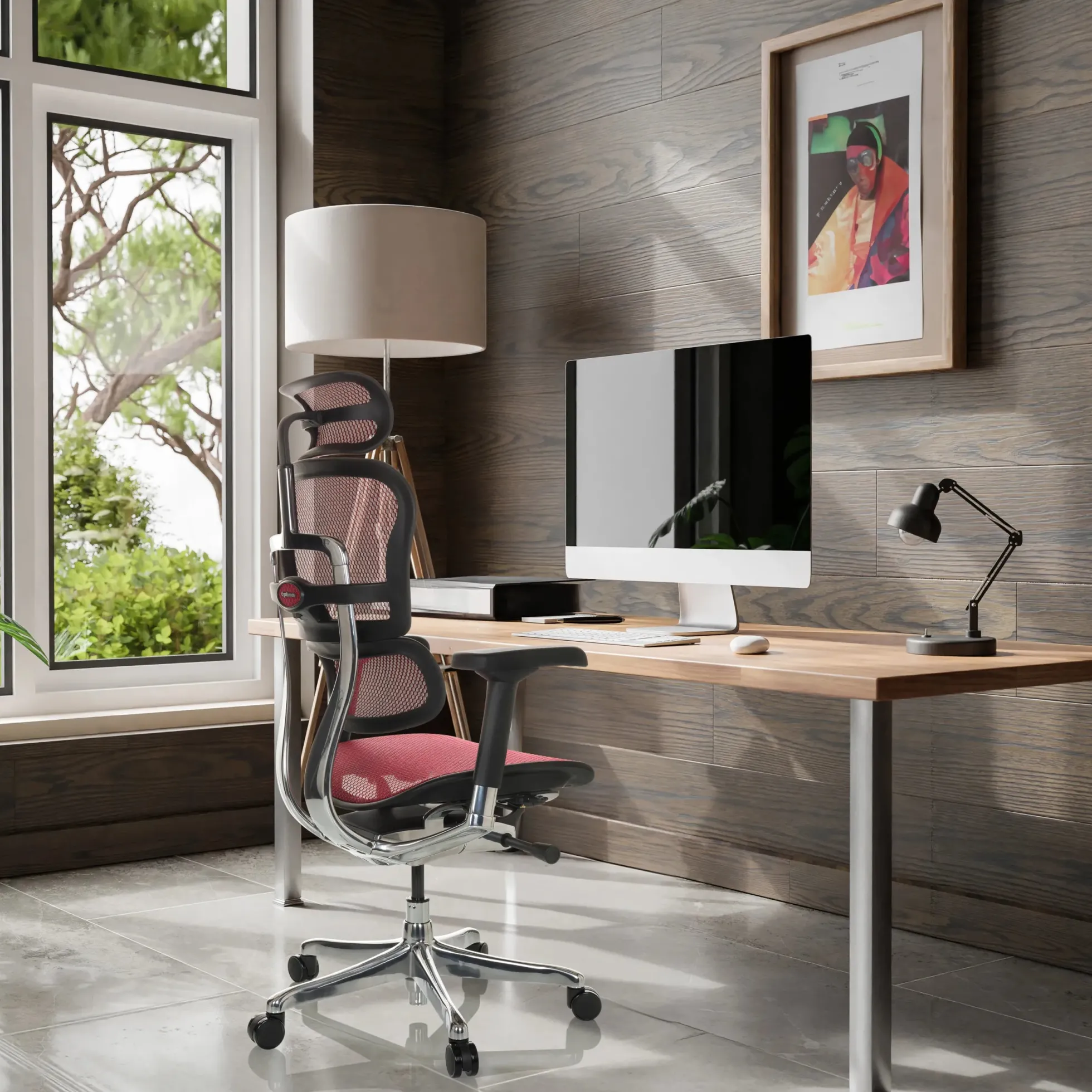 ERGOHUMAN GEN2 | Netz - Luxus Chefsessel Rot