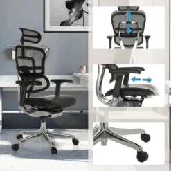 ERGOHUMAN GEN2 | Netzstoff / Leder - Luxus Chefsessel Schwarz