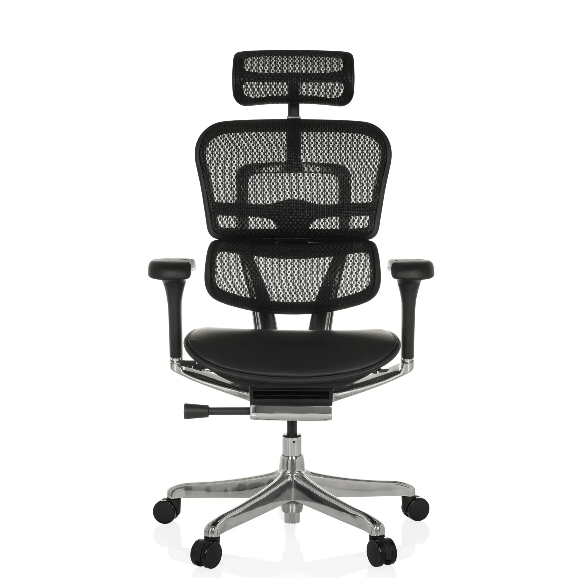 ERGOHUMAN GEN2 | Netzstoff / Leder - Luxus Chefsessel Schwarz