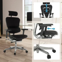 ERGOHUMAN GEN2 | Stoff - Luxus Chefsessel Schwarz