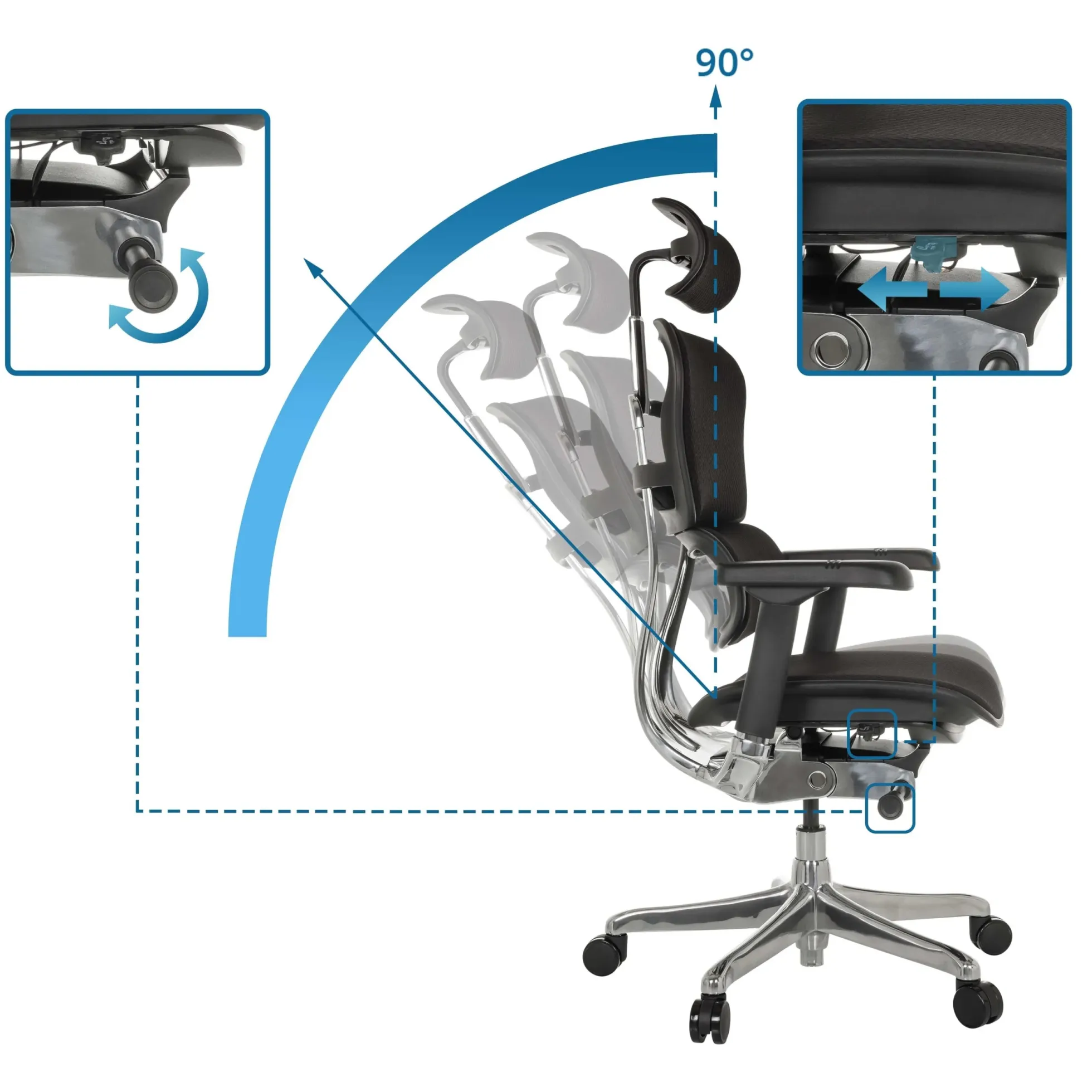 ERGOHUMAN GEN2 | Stoff - Luxus Chefsessel Schwarz