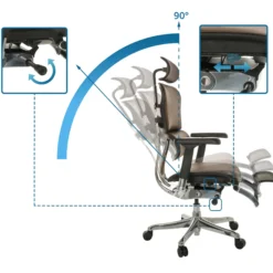 ERGOHUMAN PLUS LEGPRO GEN2 | Leder - Luxus Chefsessel Braun