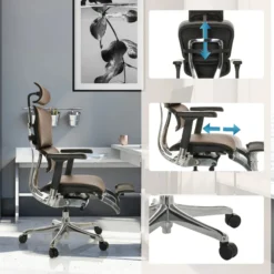 ERGOHUMAN PLUS LEGPRO GEN2 | Leder - Luxus Chefsessel Braun