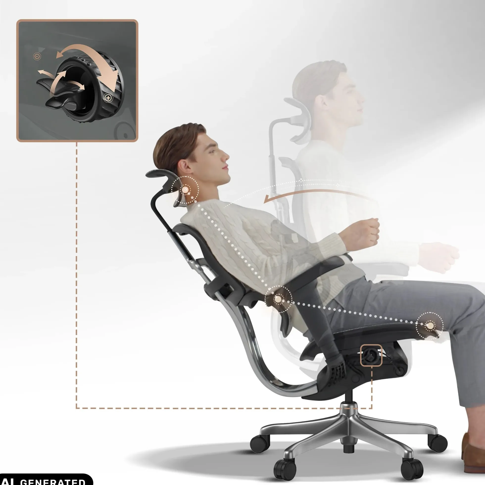 ERGOHUMAN SIGNATURE GEN2 | Netz - Luxus Chefsessel Schwarz
