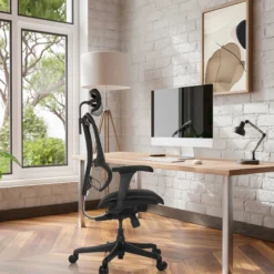 ERGOHUMAN SLIM ECO F GEN2 | Netzstoff / Stoff - Luxus Chefsessel Schwarz