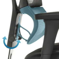 ERGOHUMAN SLIM ECO F GEN2 | Netzstoff / Stoff - Luxus Chefsessel Schwarz