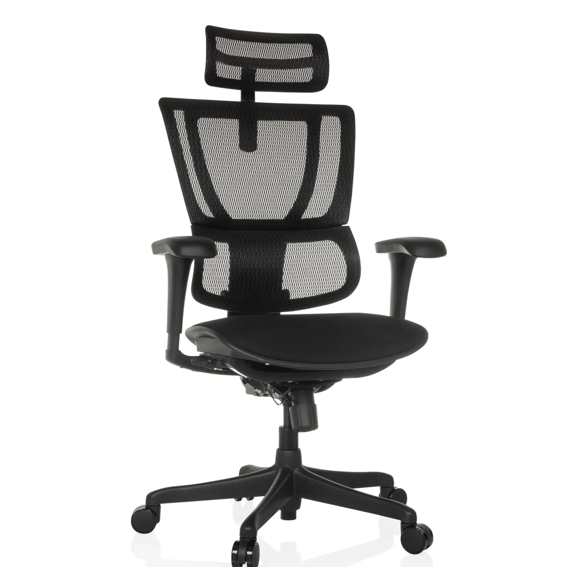 ERGOHUMAN SLIM ECO F GEN2 | Netzstoff / Stoff - Luxus Chefsessel Schwarz