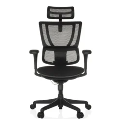 ERGOHUMAN SLIM ECO F GEN2 | Netzstoff / Stoff - Luxus Chefsessel Schwarz