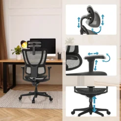 ERGOHUMAN SLIM ECO M GEN2 | Netz - Luxus Chefsessel Schwarz