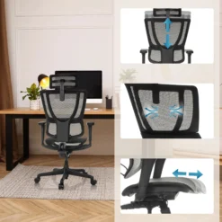 ERGOHUMAN SLIM ECO M GEN2 | Netz - Luxus Chefsessel Schwarz