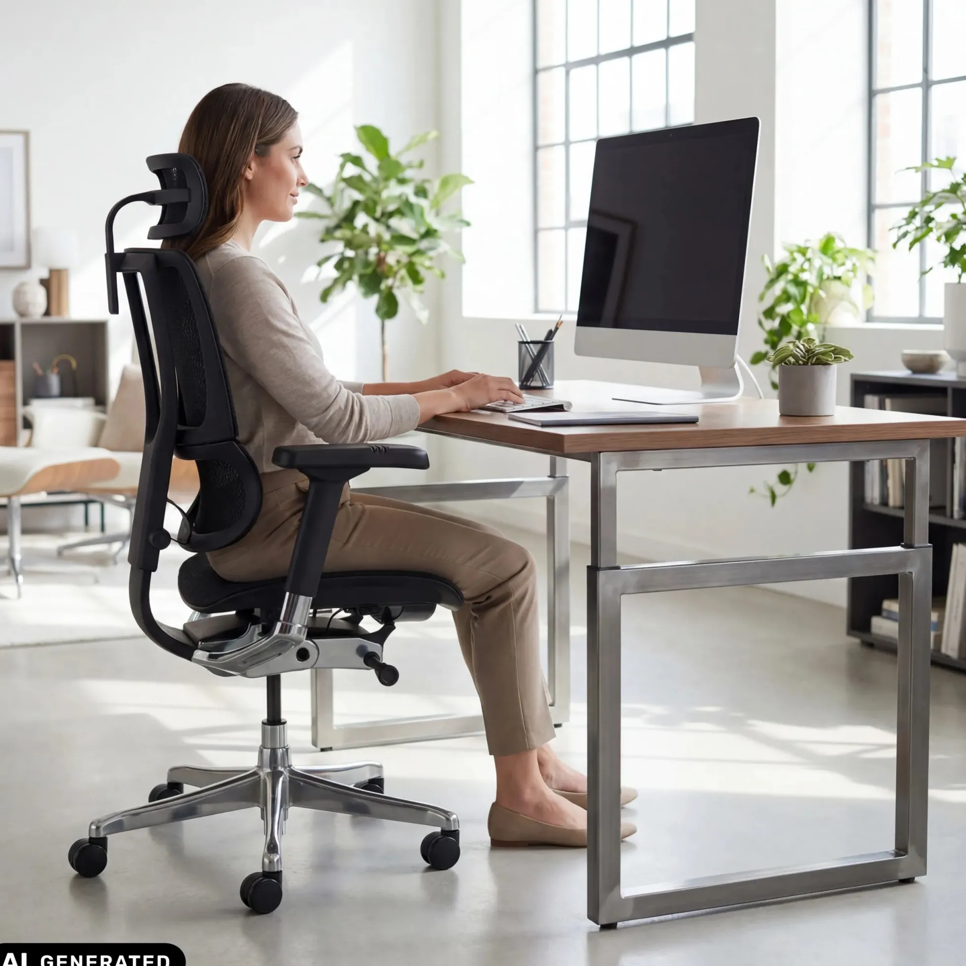 ERGOHUMAN SLIM GEN2 | Netz - Luxus Chefsessel Schwarz