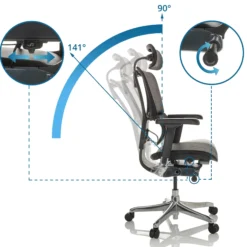 ERGOHUMAN SLIM GEN2 | Netz - Luxus Chefsessel Schwarz