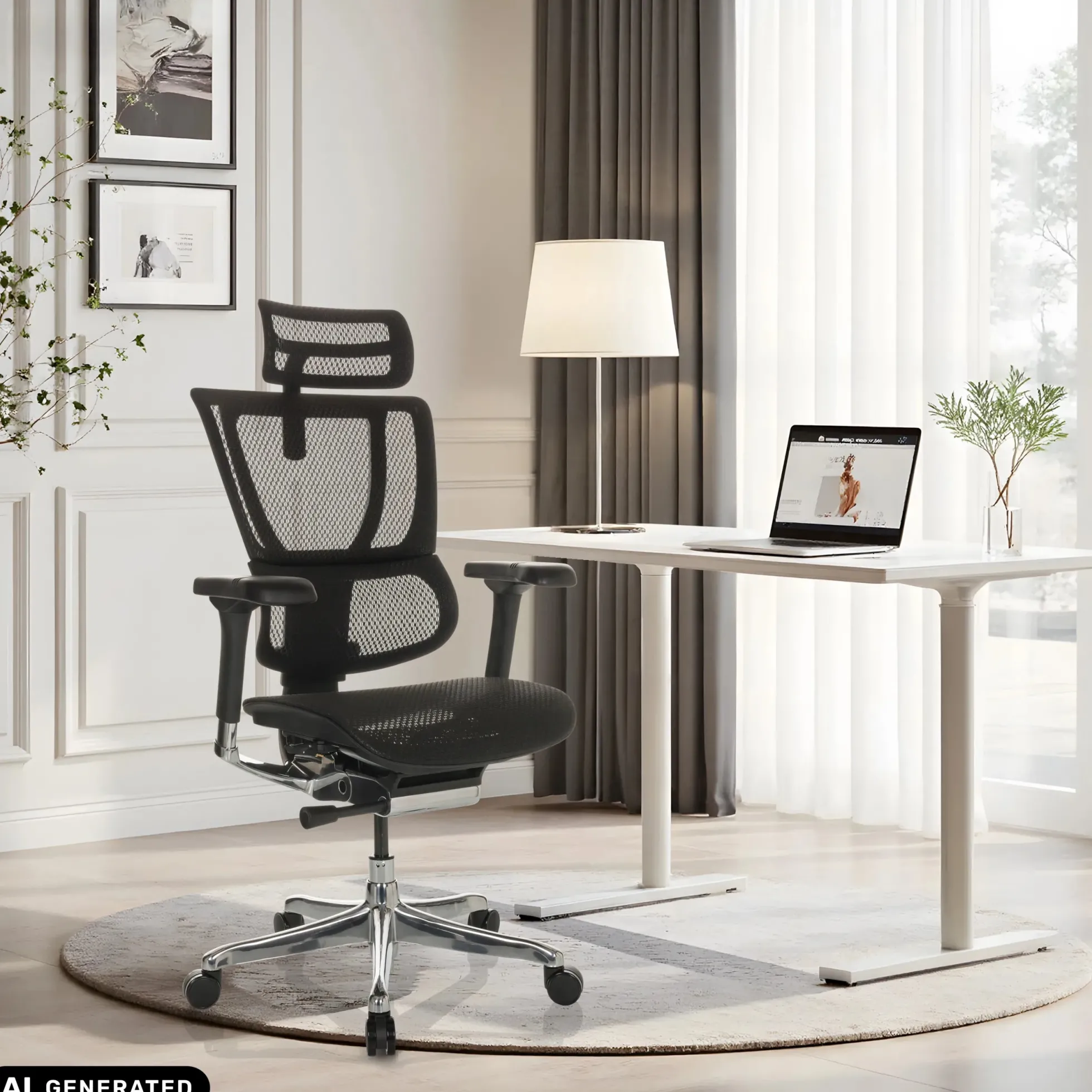 ERGOHUMAN SLIM GEN2 | Netz - Luxus Chefsessel Schwarz