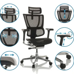 ERGOHUMAN SLIM GEN2 | Netz - Luxus Chefsessel Schwarz