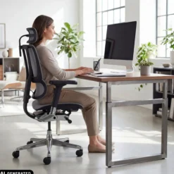 ERGOHUMAN SLIM GEN2 | Netz - Luxus Chefsessel Hellgrau