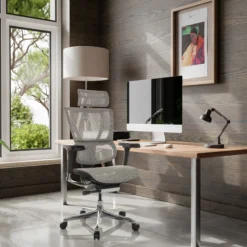 ERGOHUMAN SLIM GEN2 | Netz - Luxus Chefsessel Hellgrau
