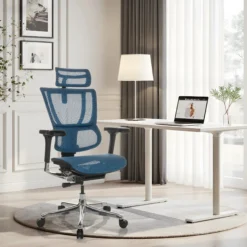 ERGOHUMAN SLIM GEN2 | Netz - Luxus Chefsessel Blau