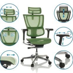 ERGOHUMAN SLIM GEN2 | Netz - Luxus Chefsessel Grün
