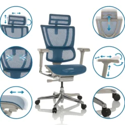 ERGOHUMAN SLIM G GEN2 | Netz - Luxus Chefsessel Blau