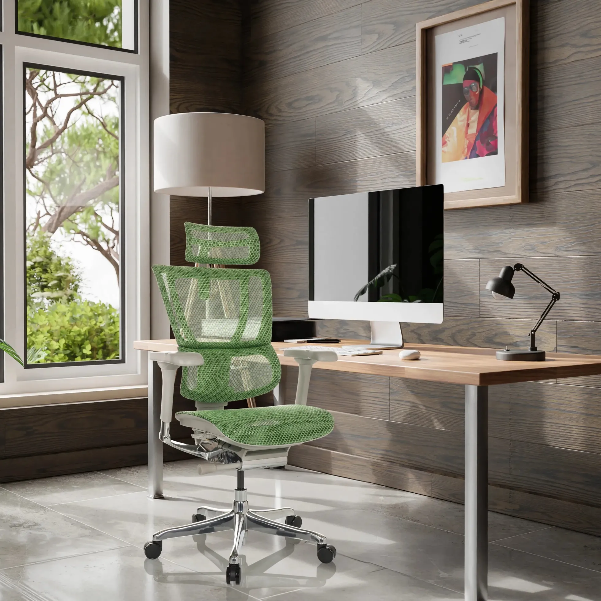 ERGOHUMAN SLIM G GEN2 | Netz - Luxus Chefsessel Grün
