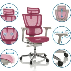 ERGOHUMAN SLIM G GEN2 | Netz - Luxus Chefsessel Rosa