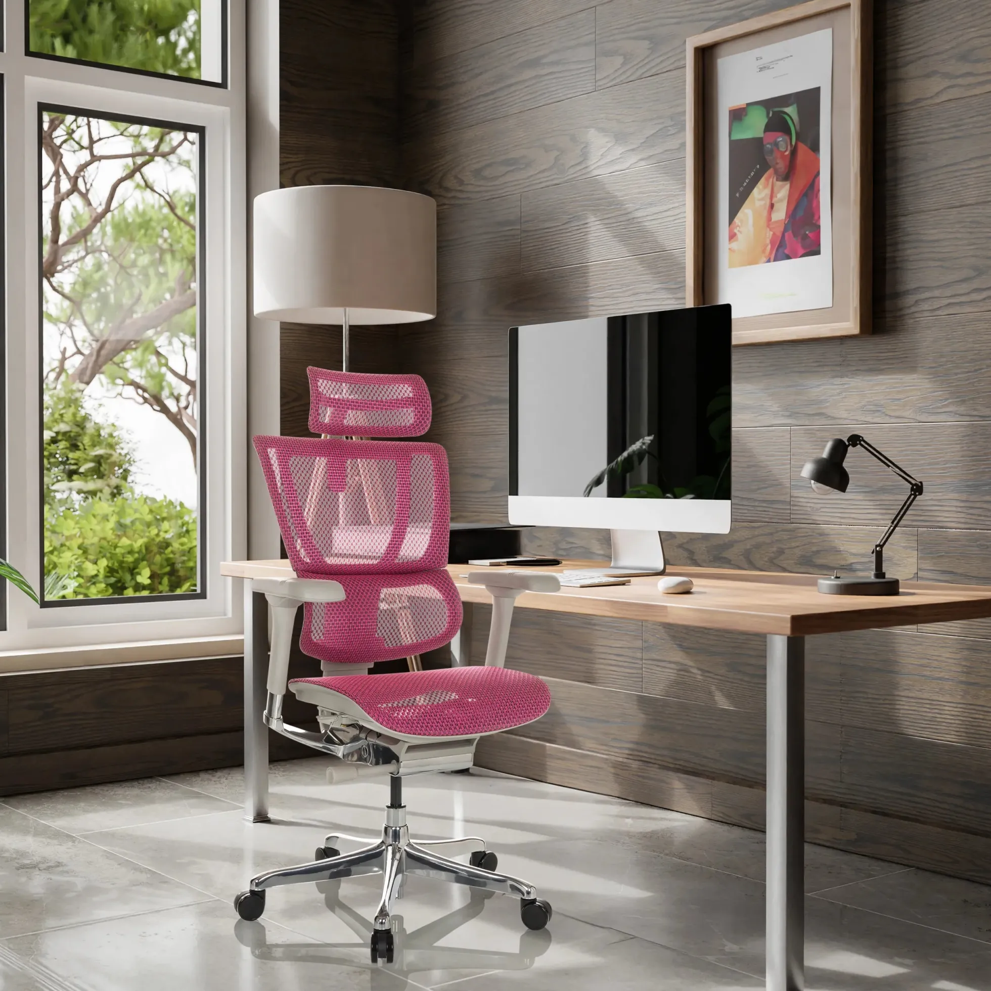ERGOHUMAN SLIM G GEN2 | Netz - Luxus Chefsessel Rosa