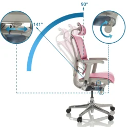 ERGOHUMAN SLIM G GEN2 | Netz - Luxus Chefsessel Rosa