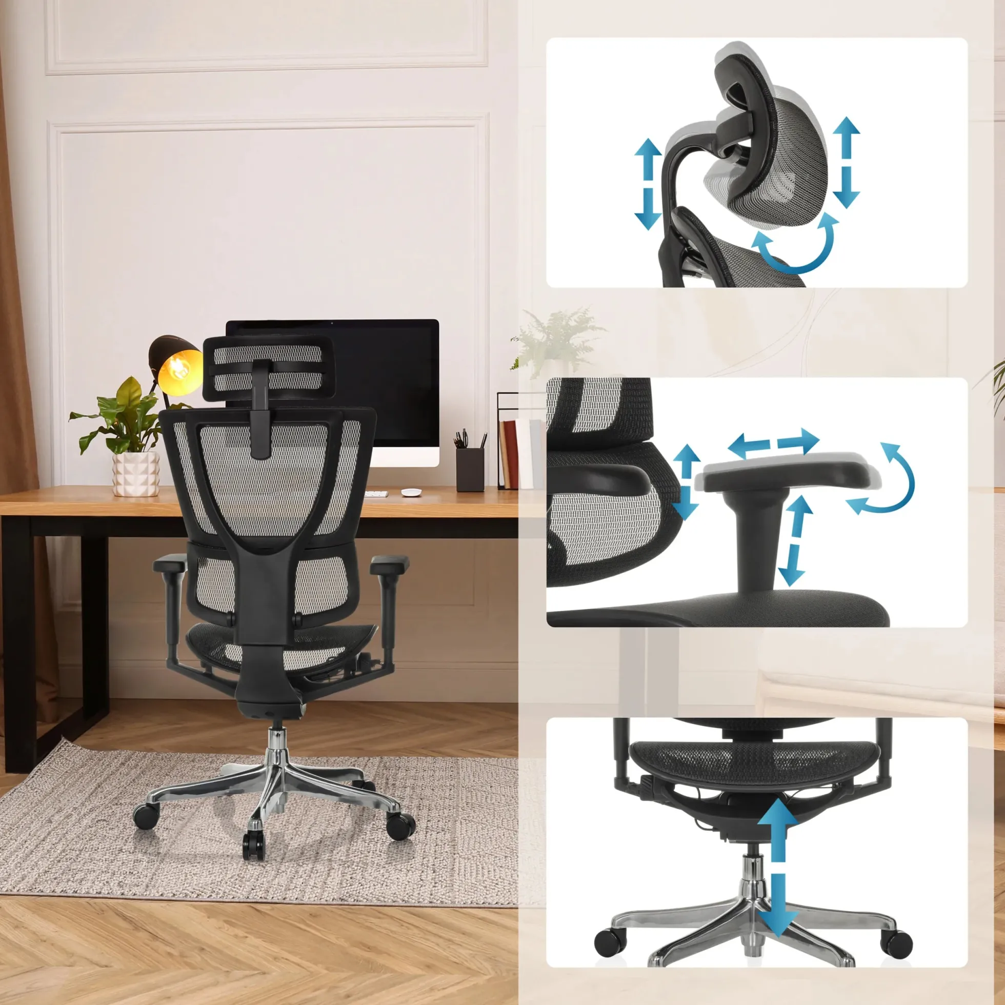 ERGOHUMAN SLIM ULTRA GEN2 | Netz - Luxus Chefsessel Schwarz